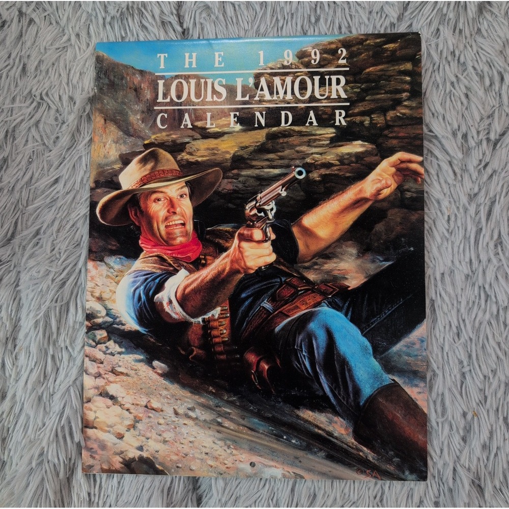 1992 Louis L'Amour Calendar Western Art- Cowboy Life New old Stock